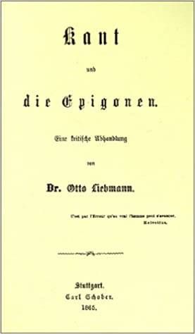 Umschlag Kant und die Epigonen