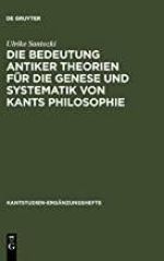 Umschlag Die Bedeutung antiker Theorien für die Genese und Systematik von Kants Philosophie