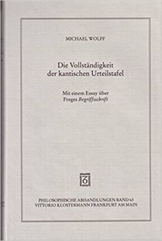Umschlag Die Vollständigkeit der kantischen Urteilstafel
